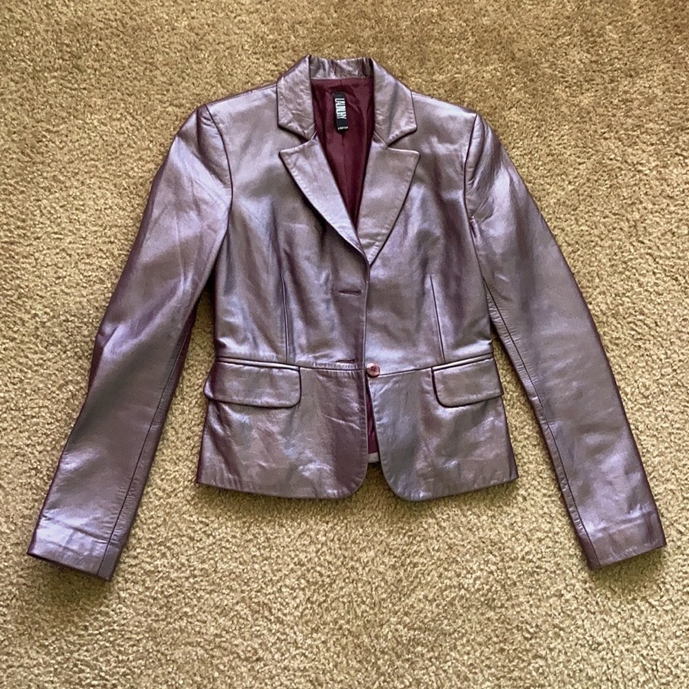 Women's very Chic Laundry Shelli Segal Lamb leather lambs leather jacket Vint